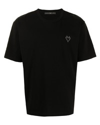 schwarzes T-Shirt mit einem Rundhalsausschnitt von Roar