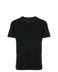 schwarzes T-Shirt mit einem Rundhalsausschnitt von Roar