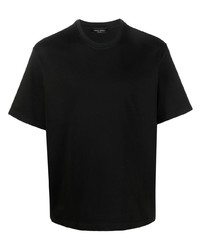 schwarzes T-Shirt mit einem Rundhalsausschnitt von Roberto Collina