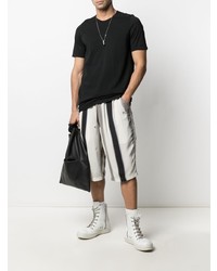 schwarzes T-Shirt mit einem Rundhalsausschnitt von Rick Owens DRKSHDW