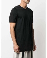 schwarzes T-Shirt mit einem Rundhalsausschnitt von Rick Owens DRKSHDW