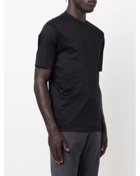 schwarzes T-Shirt mit einem Rundhalsausschnitt von Z Zegna