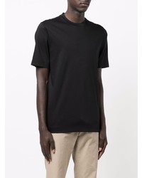 schwarzes T-Shirt mit einem Rundhalsausschnitt von Z Zegna