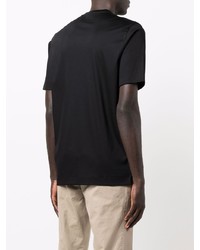 schwarzes T-Shirt mit einem Rundhalsausschnitt von Z Zegna