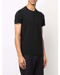 schwarzes T-Shirt mit einem Rundhalsausschnitt von Rick Owens