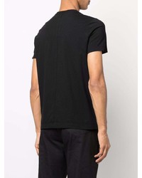 schwarzes T-Shirt mit einem Rundhalsausschnitt von Rick Owens