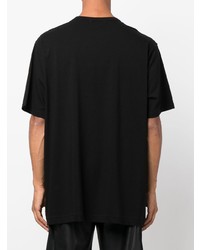 schwarzes T-Shirt mit einem Rundhalsausschnitt von Yohji Yamamoto