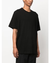 schwarzes T-Shirt mit einem Rundhalsausschnitt von Yohji Yamamoto