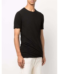 schwarzes T-Shirt mit einem Rundhalsausschnitt von Rick Owens