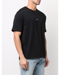 schwarzes T-Shirt mit einem Rundhalsausschnitt von A.P.C.