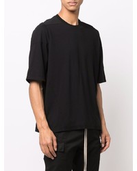 schwarzes T-Shirt mit einem Rundhalsausschnitt von Rick Owens DRKSHDW