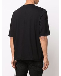 schwarzes T-Shirt mit einem Rundhalsausschnitt von Rick Owens DRKSHDW