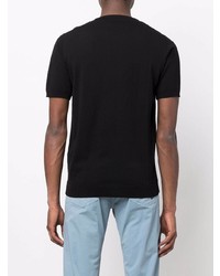 schwarzes T-Shirt mit einem Rundhalsausschnitt von Nuur