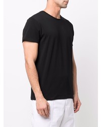 schwarzes T-Shirt mit einem Rundhalsausschnitt von Jil Sander