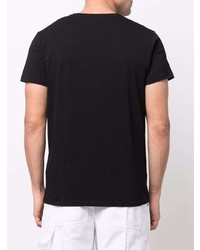 schwarzes T-Shirt mit einem Rundhalsausschnitt von Jil Sander