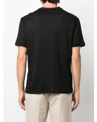 schwarzes T-Shirt mit einem Rundhalsausschnitt von Brioni