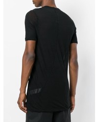 schwarzes T-Shirt mit einem Rundhalsausschnitt von Rick Owens