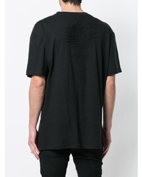 schwarzes T-Shirt mit einem Rundhalsausschnitt von Forcerepublik