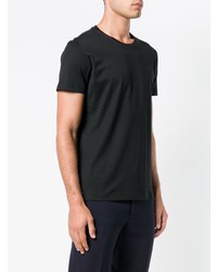 schwarzes T-Shirt mit einem Rundhalsausschnitt von Low Brand