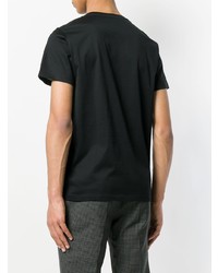 schwarzes T-Shirt mit einem Rundhalsausschnitt von Jil Sander