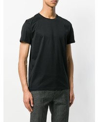 schwarzes T-Shirt mit einem Rundhalsausschnitt von Jil Sander