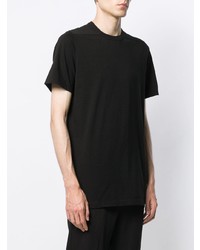 schwarzes T-Shirt mit einem Rundhalsausschnitt von Rick Owens