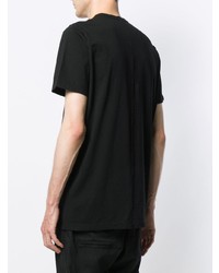 schwarzes T-Shirt mit einem Rundhalsausschnitt von Rick Owens