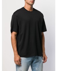schwarzes T-Shirt mit einem Rundhalsausschnitt von Diesel Black Gold