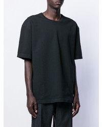 schwarzes T-Shirt mit einem Rundhalsausschnitt von Maison Margiela