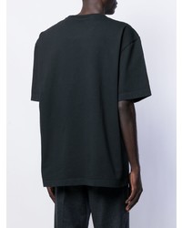 schwarzes T-Shirt mit einem Rundhalsausschnitt von Maison Margiela