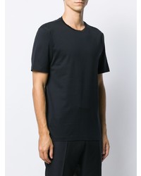 schwarzes T-Shirt mit einem Rundhalsausschnitt von Z Zegna