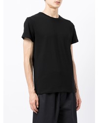 schwarzes T-Shirt mit einem Rundhalsausschnitt von Jil Sander