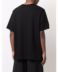 schwarzes T-Shirt mit einem Rundhalsausschnitt von Yohji Yamamoto