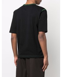 schwarzes T-Shirt mit einem Rundhalsausschnitt von Bottega Veneta