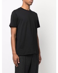 schwarzes T-Shirt mit einem Rundhalsausschnitt von Jil Sander