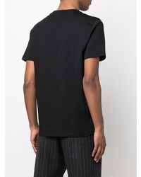 schwarzes T-Shirt mit einem Rundhalsausschnitt von Jil Sander