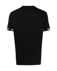 schwarzes T-Shirt mit einem Rundhalsausschnitt von DSQUARED2