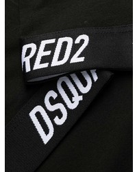 schwarzes T-Shirt mit einem Rundhalsausschnitt von DSQUARED2