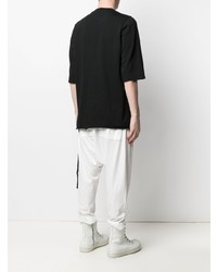 schwarzes T-Shirt mit einem Rundhalsausschnitt von Rick Owens DRKSHDW