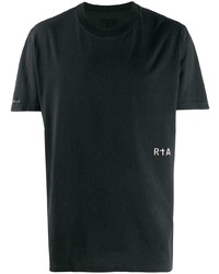 schwarzes T-Shirt mit einem Rundhalsausschnitt von RtA