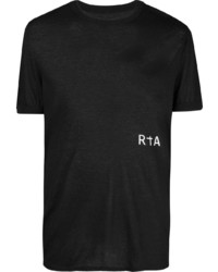 schwarzes T-Shirt mit einem Rundhalsausschnitt von RtA