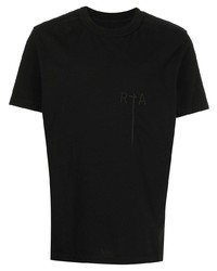 schwarzes T-Shirt mit einem Rundhalsausschnitt von RtA