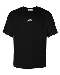 schwarzes T-Shirt mit einem Rundhalsausschnitt von RtA