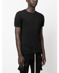 schwarzes T-Shirt mit einem Rundhalsausschnitt von Rick Owens