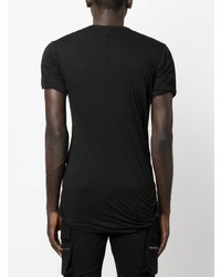 schwarzes T-Shirt mit einem Rundhalsausschnitt von Rick Owens