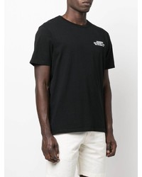 schwarzes T-Shirt mit einem Rundhalsausschnitt von MAISON KITSUNÉ