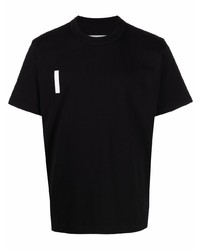 schwarzes T-Shirt mit einem Rundhalsausschnitt von Sacai