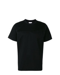 schwarzes T-Shirt mit einem Rundhalsausschnitt von Sacai