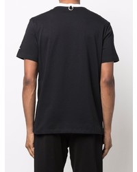 schwarzes T-Shirt mit einem Rundhalsausschnitt von Raf Simons X Fred Perry