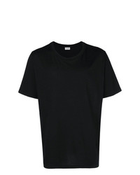 schwarzes T-Shirt mit einem Rundhalsausschnitt von Saint Laurent